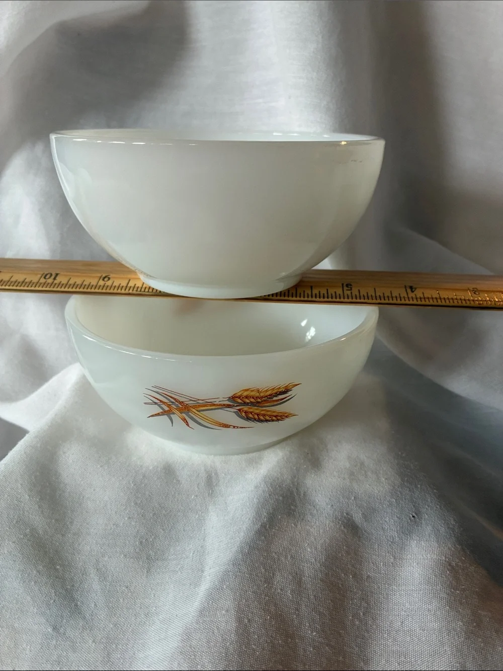 Pair of Vintage Fire King Wheat Bowls